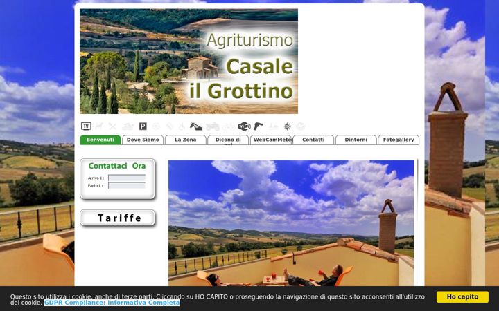 Screenshot of agriturismoilgrottino.com