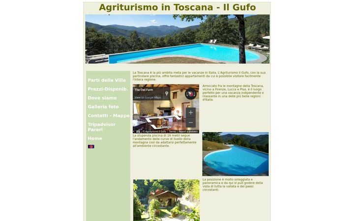 Screenshot of agriturismoilgufo.it