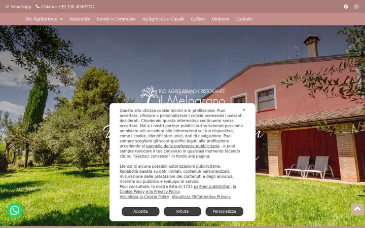 Skärmbild av agriturismoilmelograno.eu