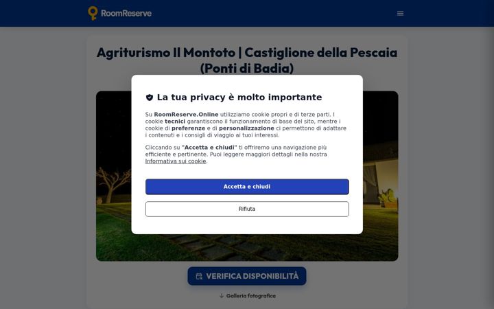 Screenshot of agriturismoilmontoto.it