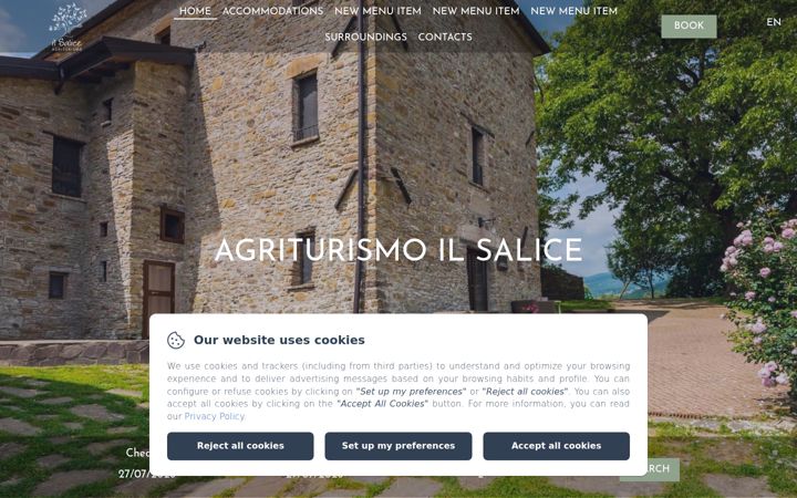 Screenshot von agriturismoilsalice.com