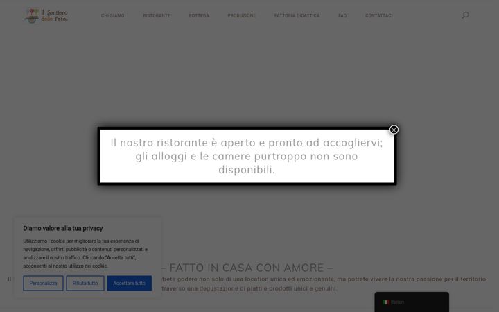 Screenshot of agriturismoilsentierodellefate.it