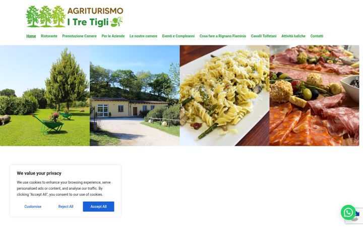 Екранна снимка на agriturismoitretigli.it