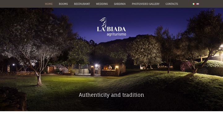 Screenshot of agriturismolabiada.it