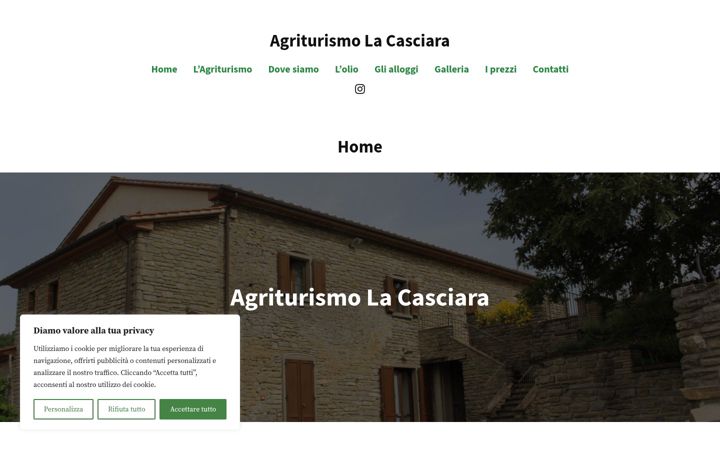 Screenshot of agriturismolacasciara.it