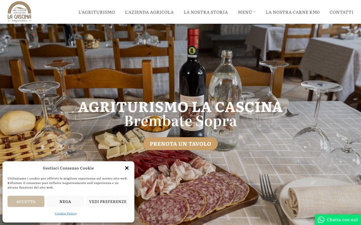 Screenshot of agriturismolacascina.it