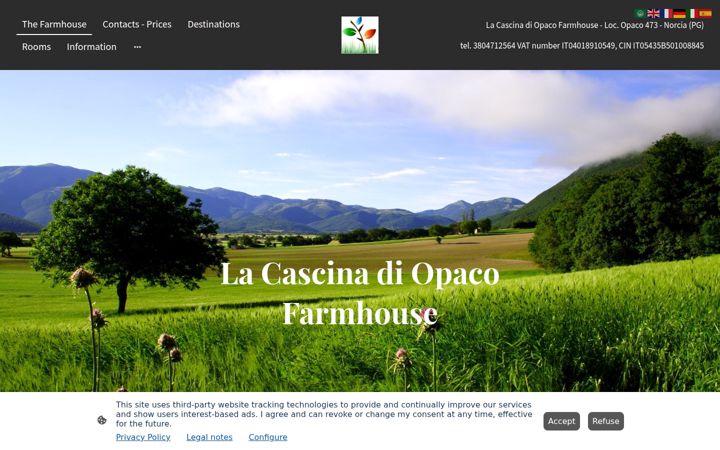Screenshot of agriturismolacascinadiopaco.it