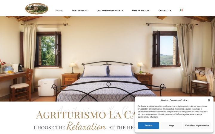 Screenshot of agriturismolacasellina.it