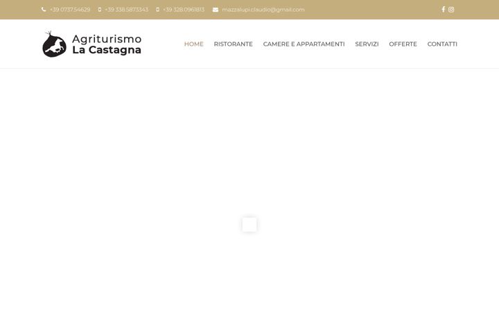 Screenshot of agriturismolacastagna.com