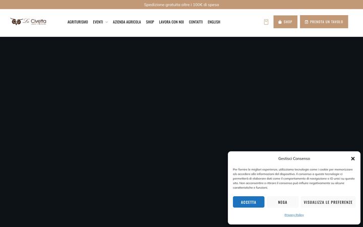 Screenshot von agriturismolacivetta.com