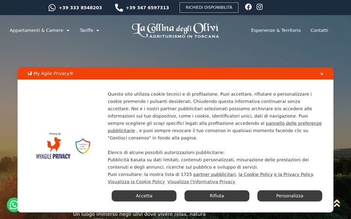 Screenshot von agriturismolacollinadegliolivi.com