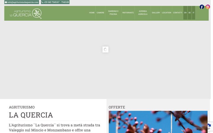 Screenshot of agriturismolaquercia.com