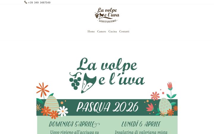 Screenshot of agriturismolavolpeeluva.it