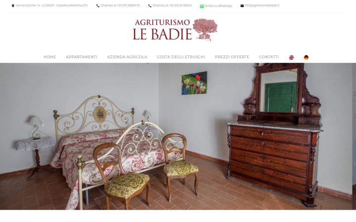 Screenshot of agriturismolebadie.it