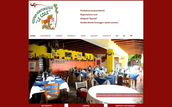 Screenshot of agriturismolecole.it