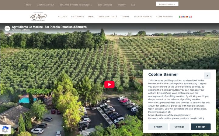Screenshot of agriturismolemacine.it