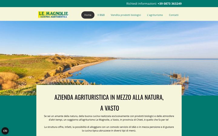 Screenshot of agriturismolemagnolie.it
