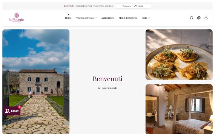 Screenshot of agriturismolepeonie.it