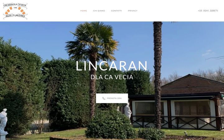 Screenshot of agriturismolincaran.it