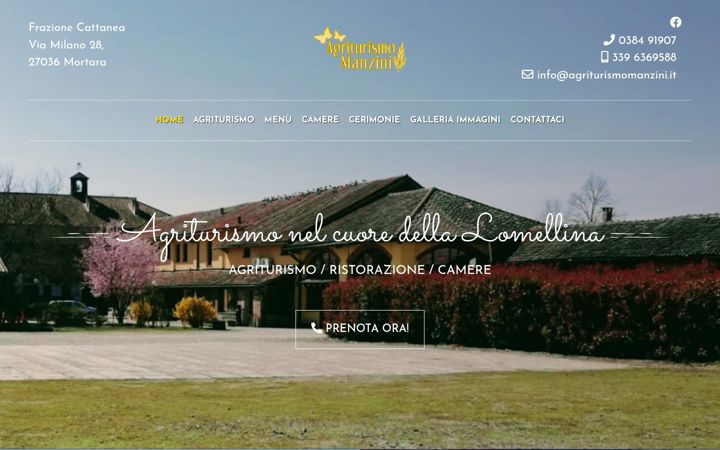 Screenshot of agriturismomanzini.it