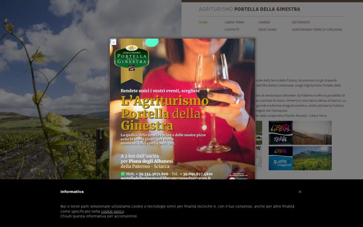 Screenshot of agriturismoportelladellaginestra.it