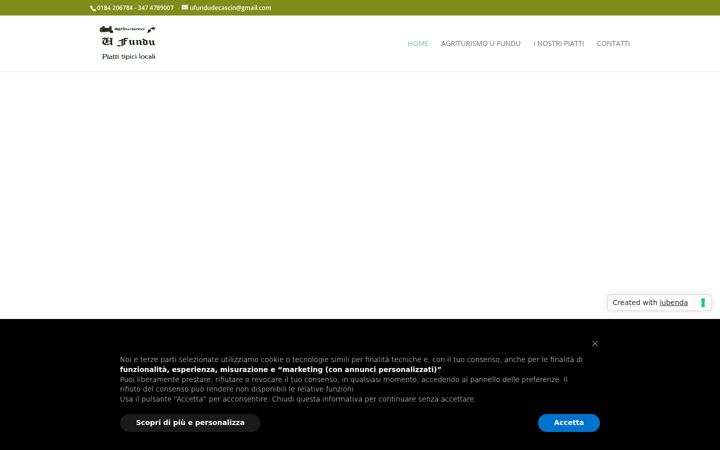 Screenshot of agriturismoristoranteufundu.it