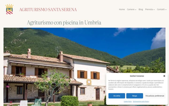 Ekrano kopija agriturismosantaserena.com