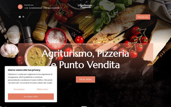 Screenshot of agriturismosugarelle.it