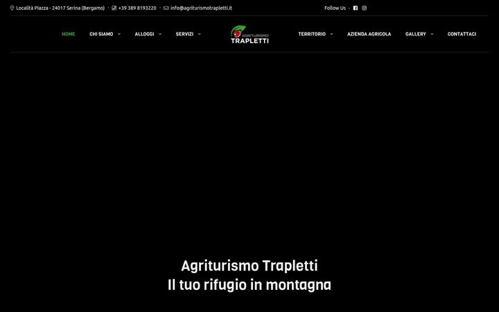 Screenshot of agriturismotrapletti.it