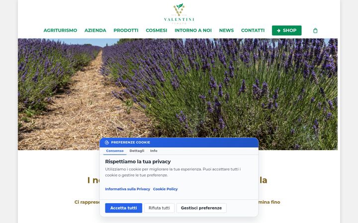 Screenshot di agriturismovalentini.com