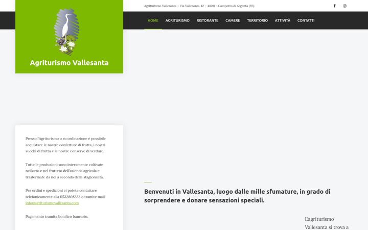 Screenshot di agriturismovallesanta.com