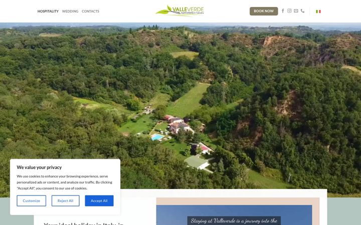 Screenshot of agriturismovalleverde.com