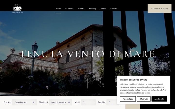 Screenshot of agriturismoventodimare.it