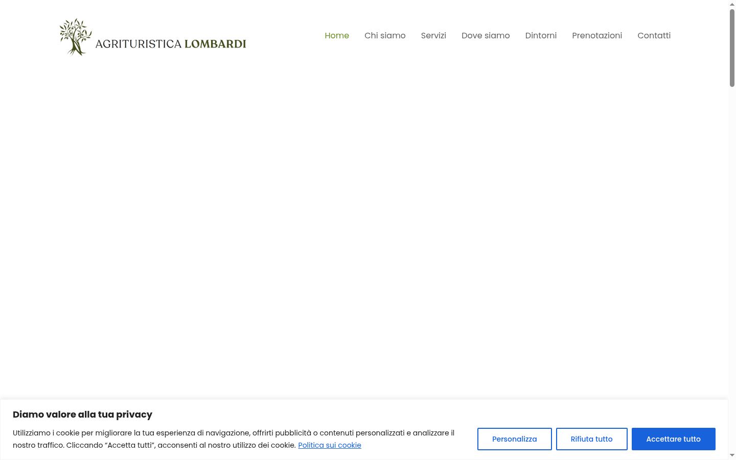 Screenshot του banner συγκατάθεσης που εμφανίστηκε πριν από οποιαδήποτε αλληλεπίδραση