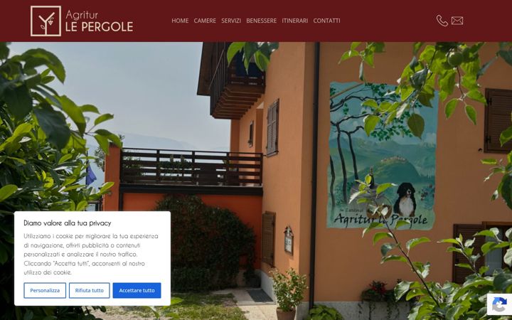 Screenshot of agriturlepergole.com