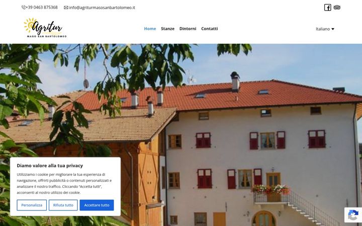 Screenshot of agriturmasosanbartolomeo.it