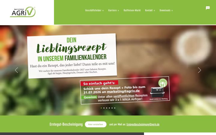 Screenshot of agriv.de