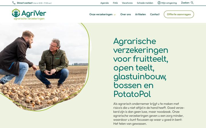 Screenshot stránky agriver.com