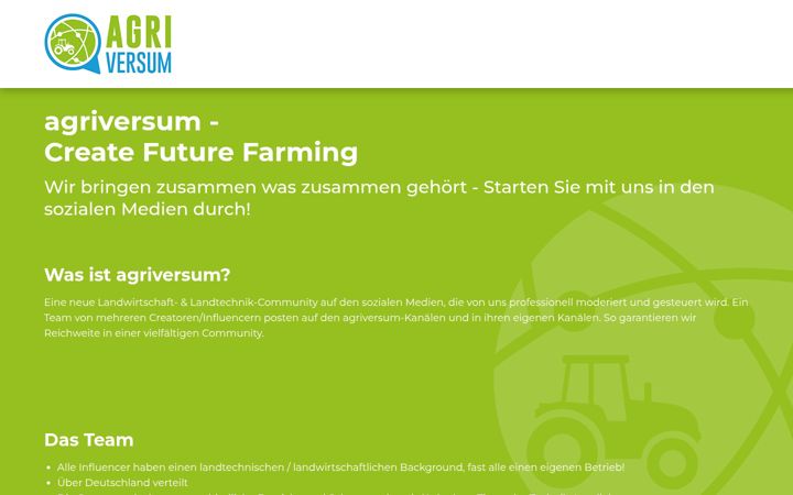 Screenshot of agriversum.net