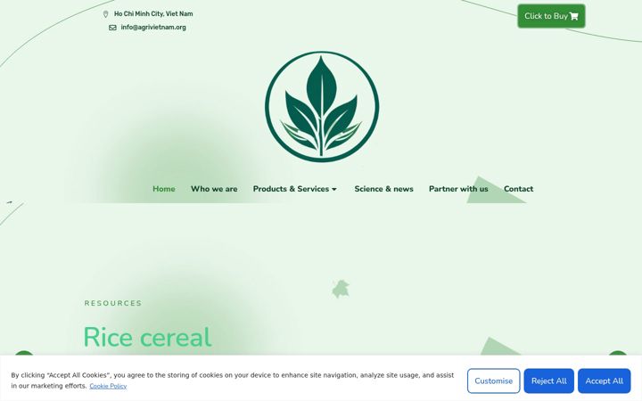 Screenshot of agrivietnam.org