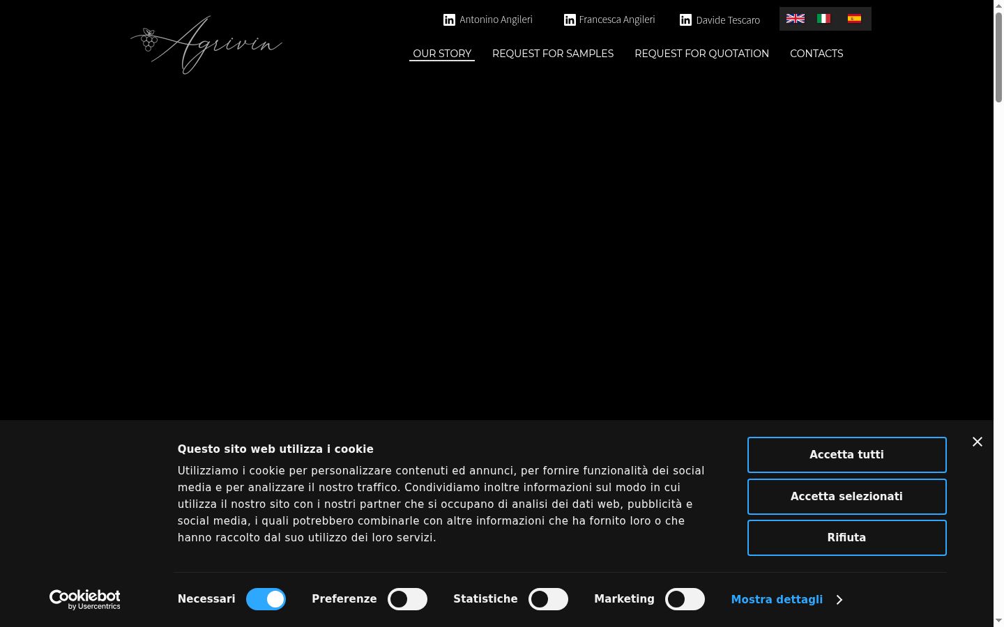 Screenshot of the consent banner shown before any interaction