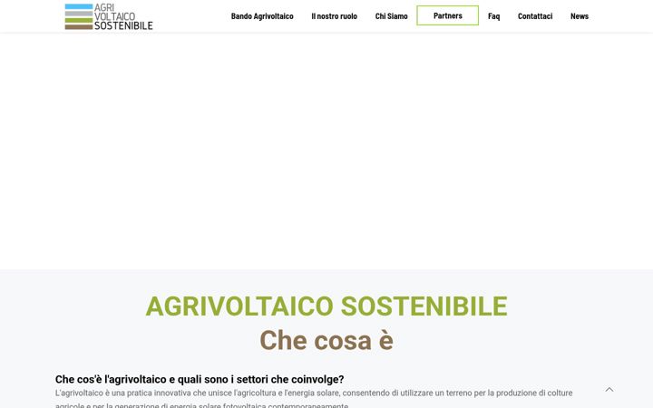Screenshot of agrivoltaicopnrr.it