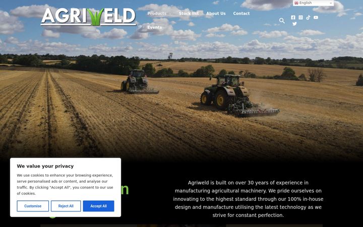 Ekrānuzņēmums no agriweld.co.uk