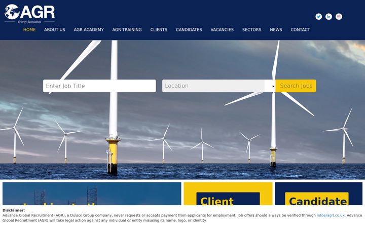 Screenshot of agrl.co.uk