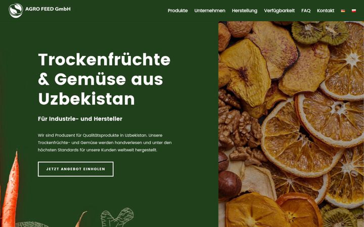 Screenshot of agro-feed.de