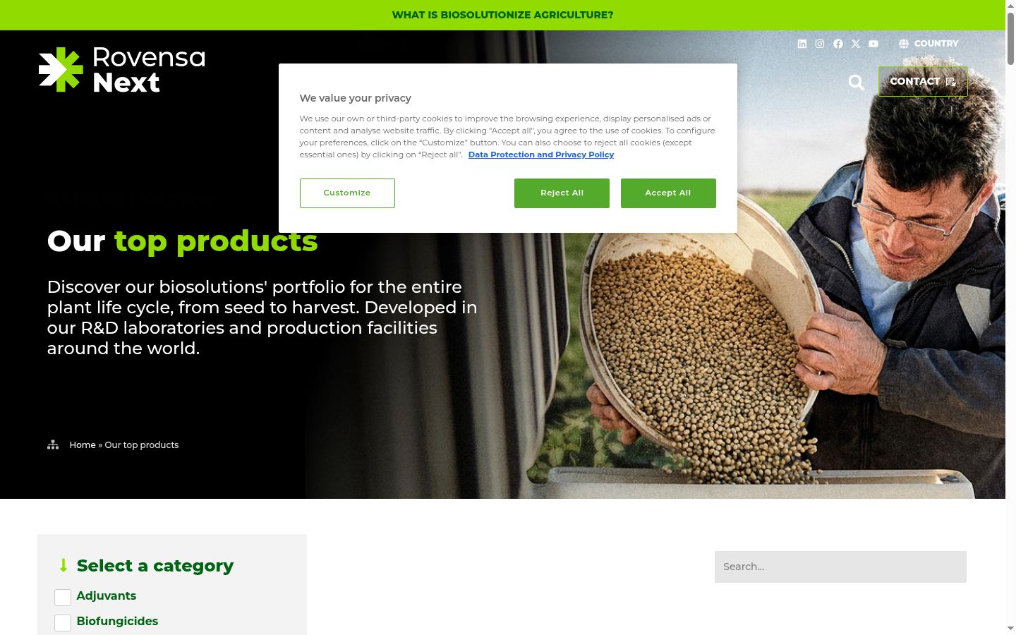 Snímka obrazovky banera súhlasu zobrazeného pred akoukoľvek interakciou