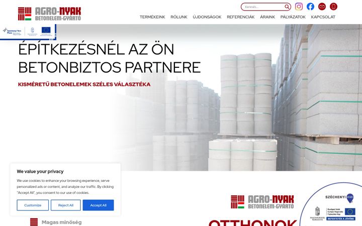 Screenshot of agro-nyak.hu