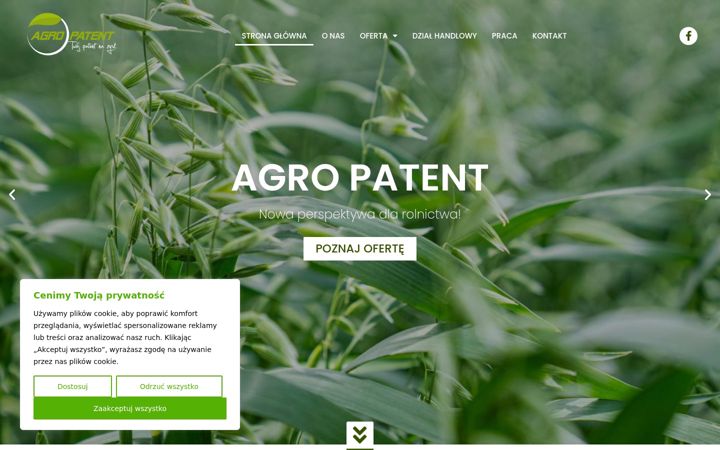 Posnetek zaslona agro-patent.pl