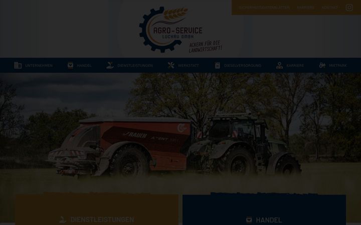 Skjermbilde av agro-service-luckau.de