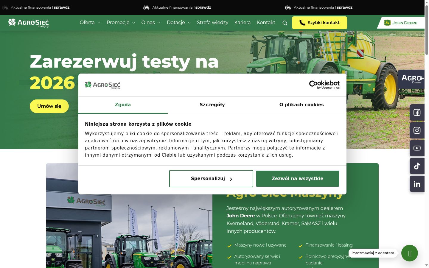 Screenshot tal-banner tal-kunsens muri qabel kwalunkwe interazzjoni